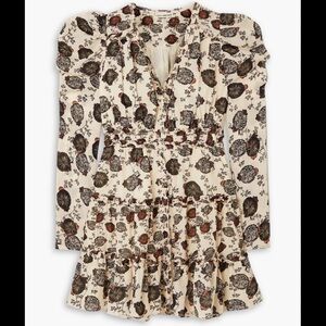Ulla Johnson Cream and Black Floral Top